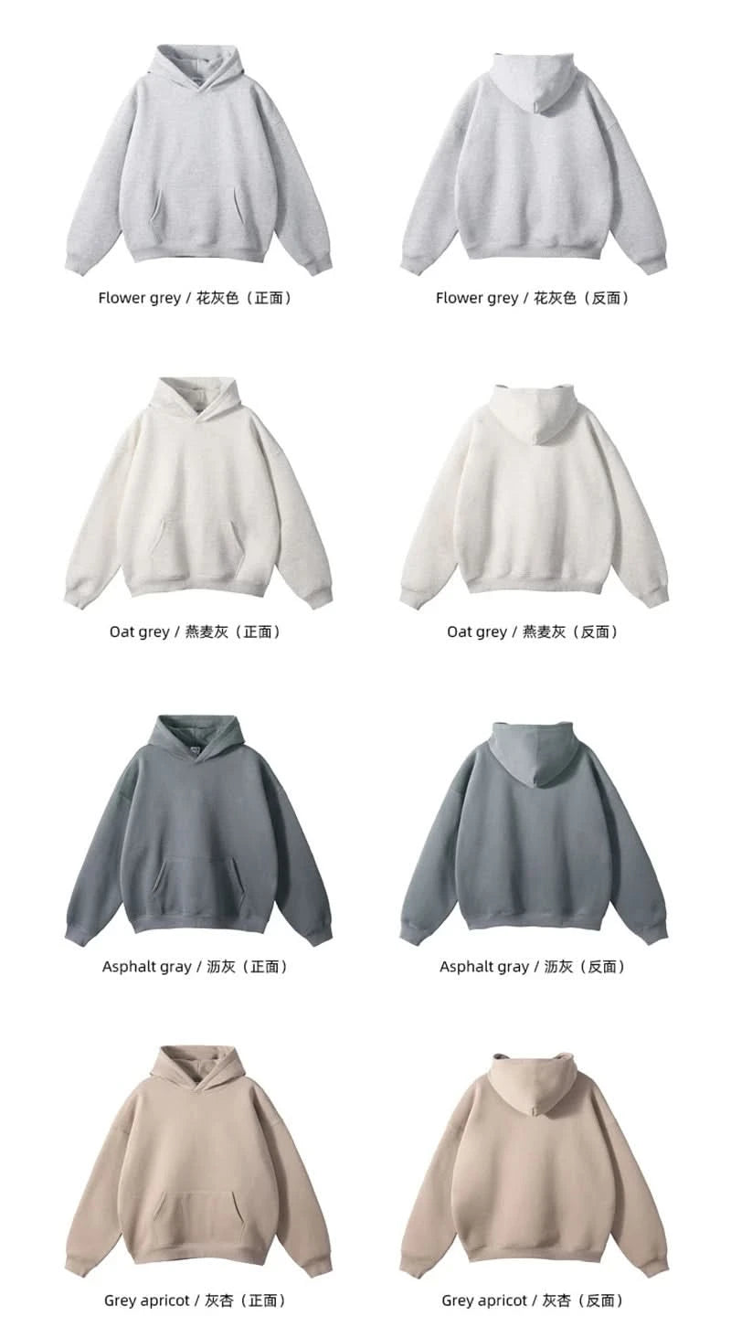 Fleece Hooded Sweatshirt | Unisex Oversized Winter Hoodie Pullover - FitZone360