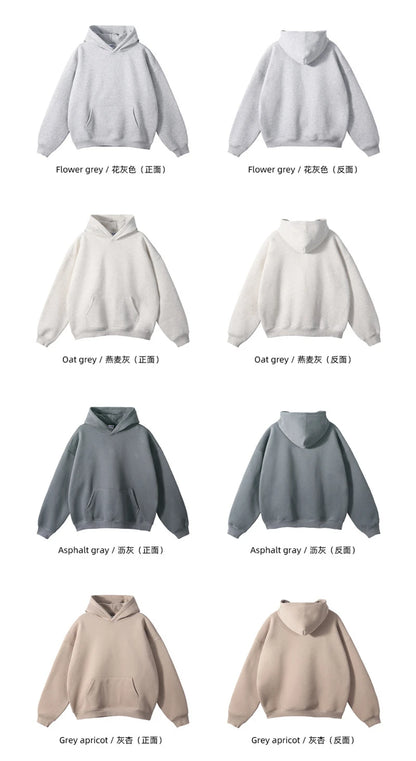 Fleece Hooded Sweatshirt | Unisex Oversized Winter Hoodie Pullover