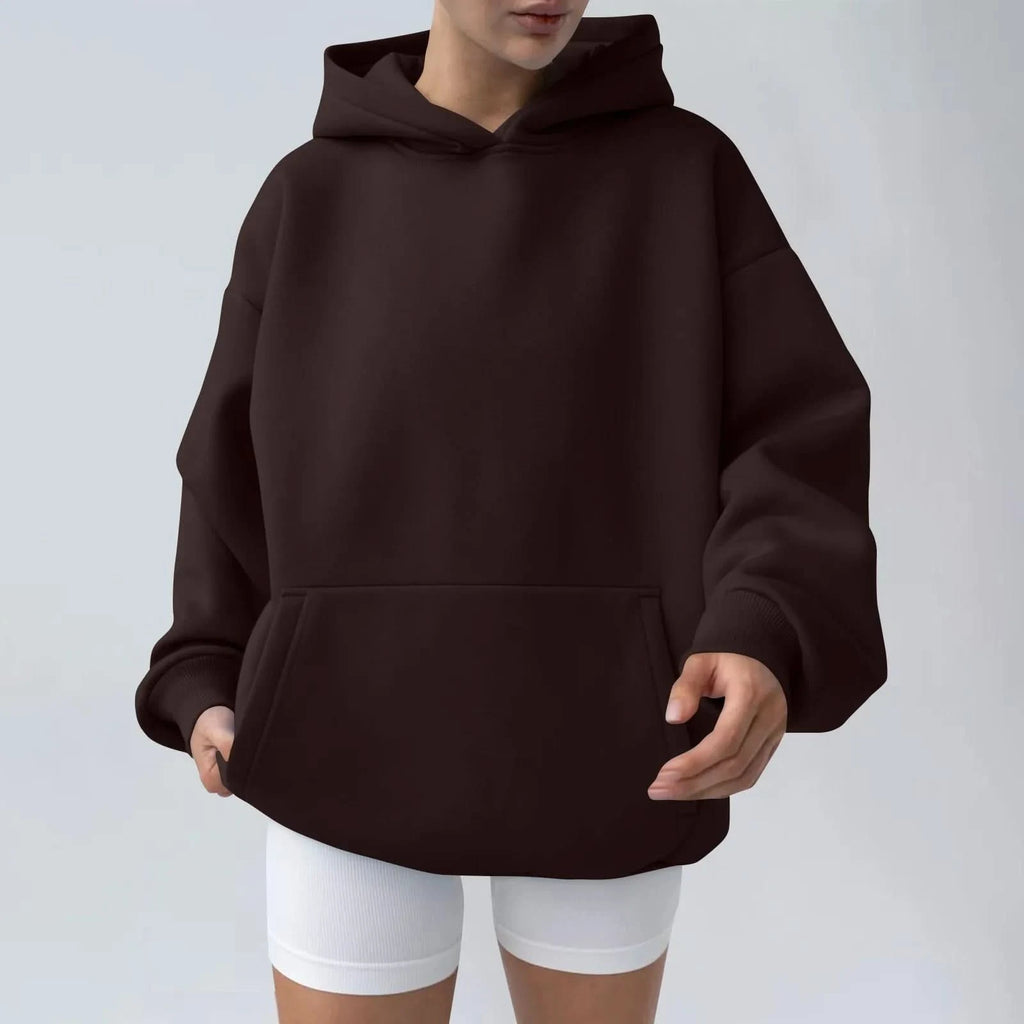 Trendy Solid Color Sports Hoodies | Fleece Sweatshirts for Men & Women | Couple Pullover for Spring & Autumn - FitZone360