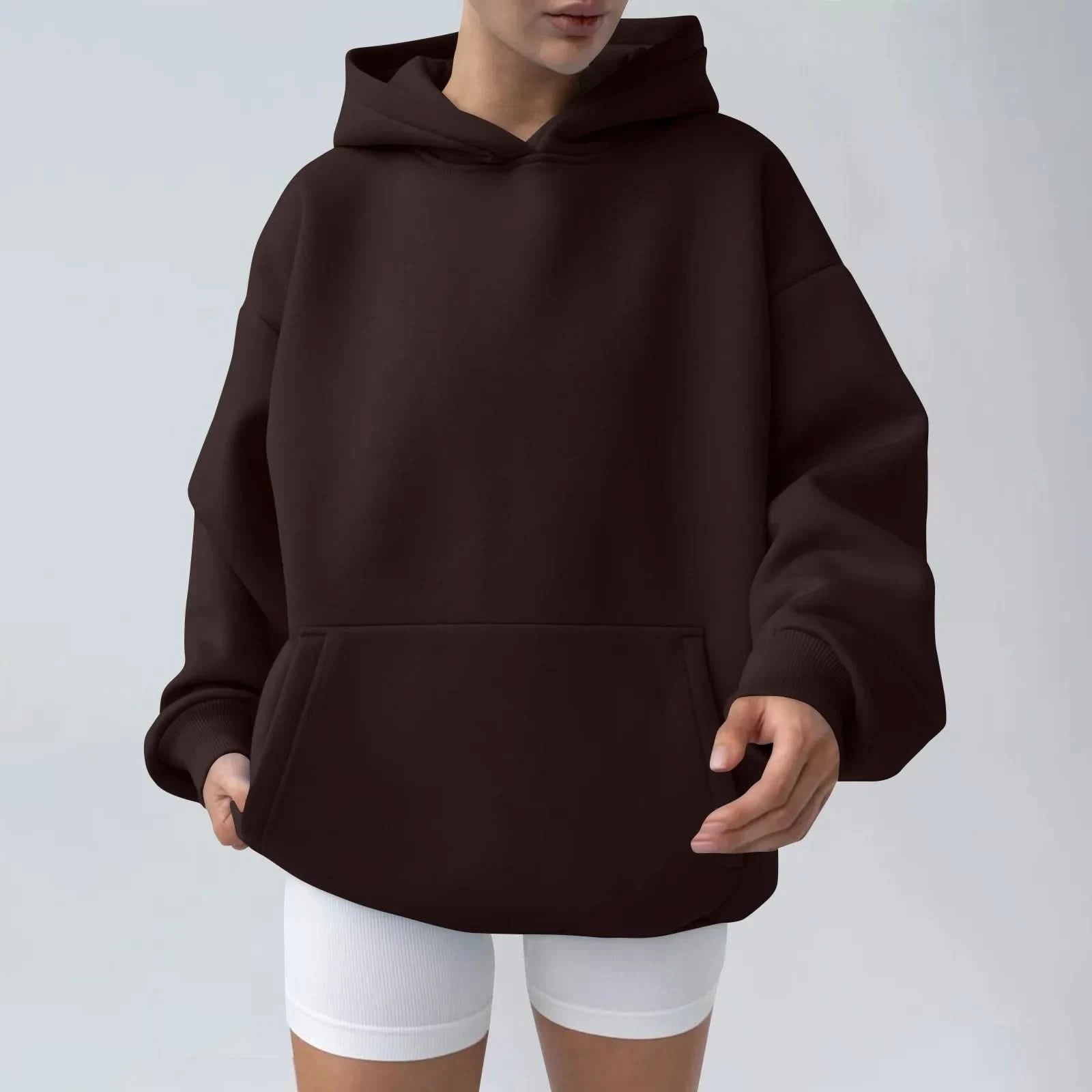 Trendy Solid Color Sports Hoodies | Fleece Sweatshirts for Men & Women | Couple Pullover for Spring & Autumn - FitZone360
