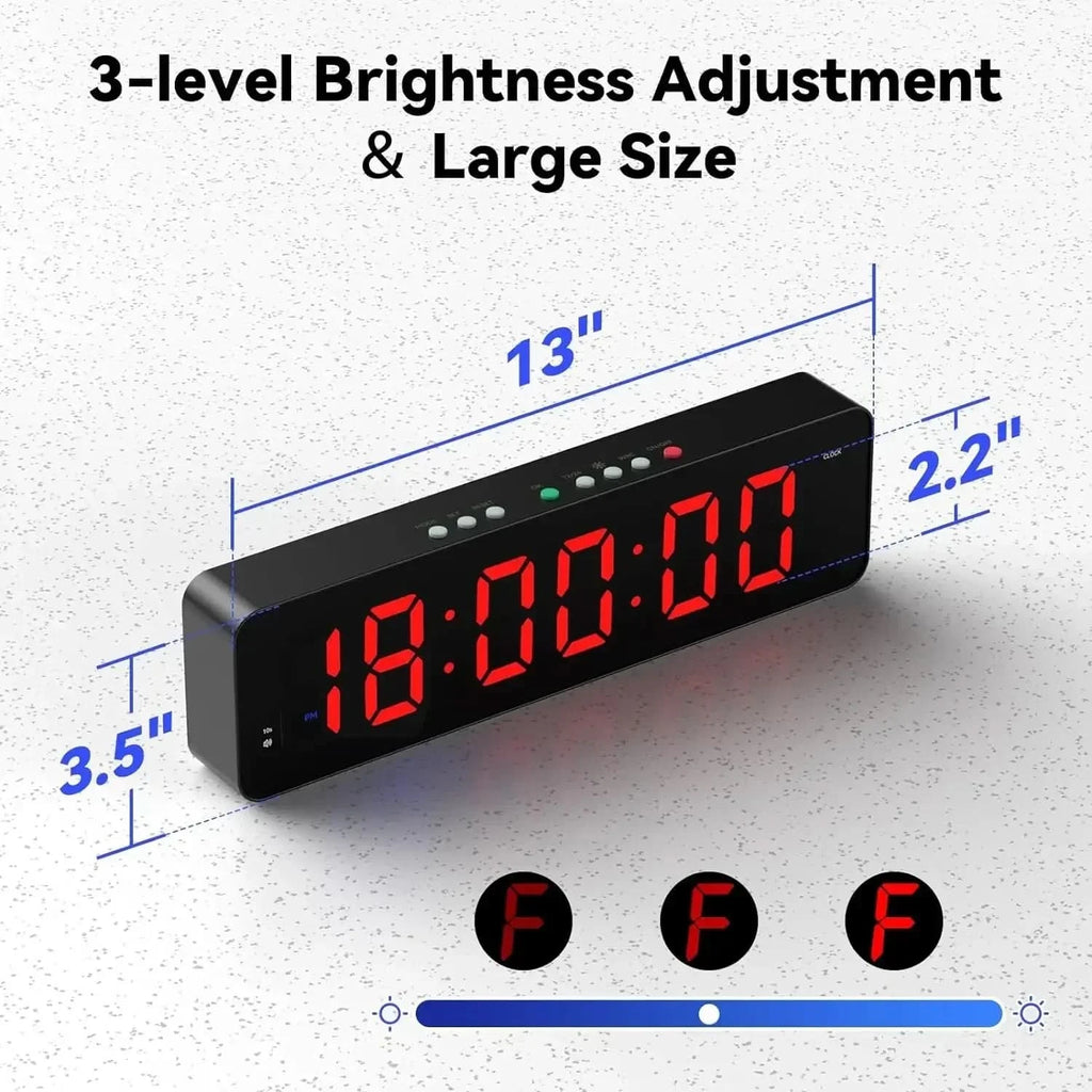 LED Digital Boxing Timer | Round Interval Workout Clock for Boxing. MMA, Muay Thai, and Martial Arts - FitZone360