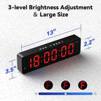 LED Digital Boxing Timer | Round Interval Workout Clock for Boxing. MMA, Muay Thai, and Martial Arts - FitZone360