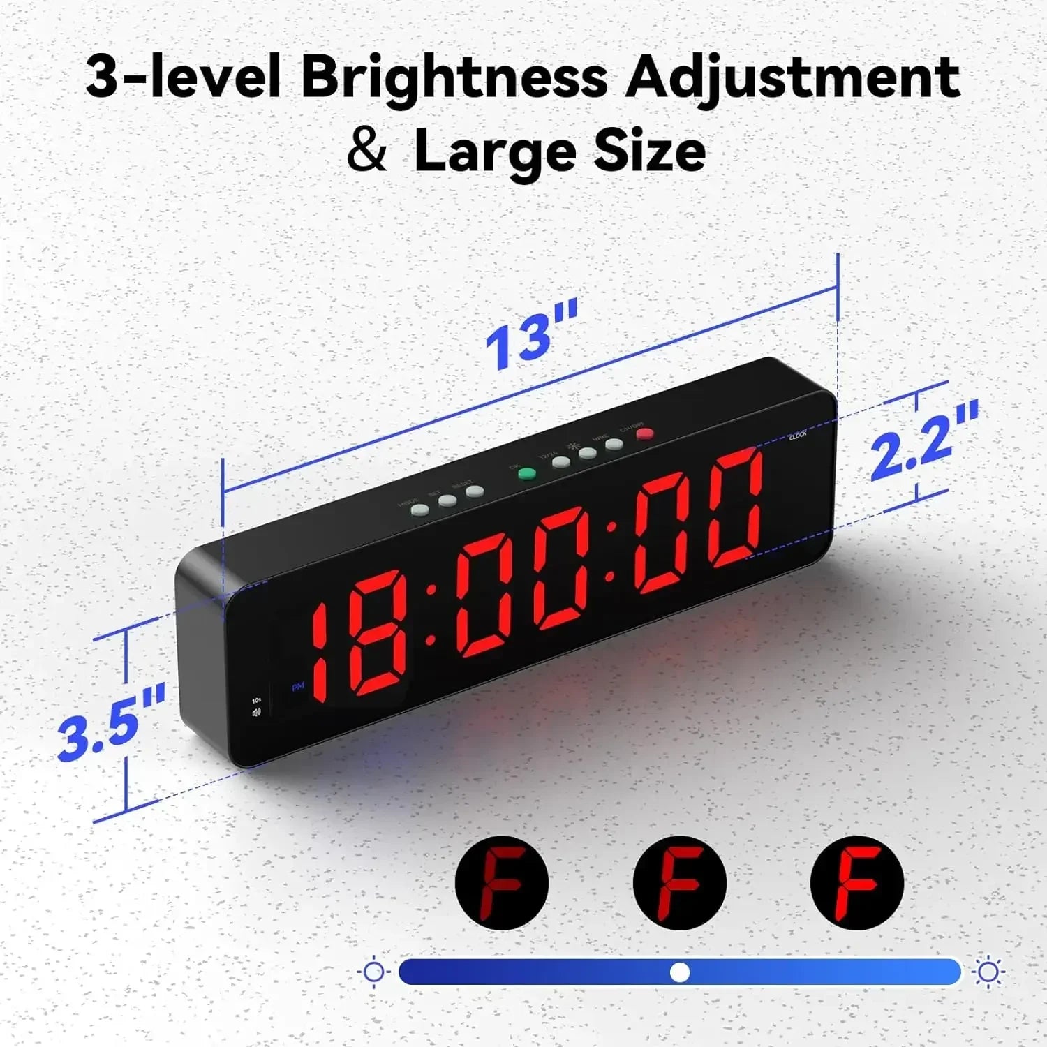 LED Digital Boxing Timer | Round Interval Workout Clock for Boxing. MMA, Muay Thai, and Martial Arts - FitZone360