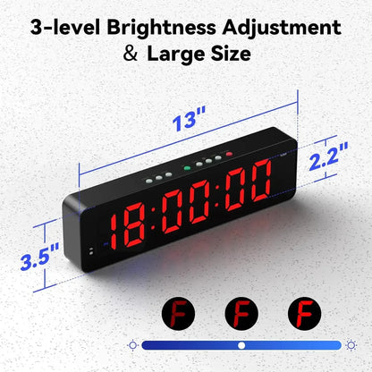 LED Digital Boxing Timer | Round Interval Workout Clock for Boxing. MMA, Muay Thai, and Martial Arts - FitZone360