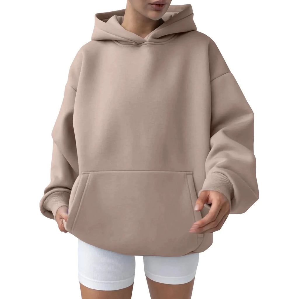 Trendy Solid Color Sports Hoodies | Fleece Sweatshirts for Men & Women | Couple Pullover for Spring & Autumn - FitZone360