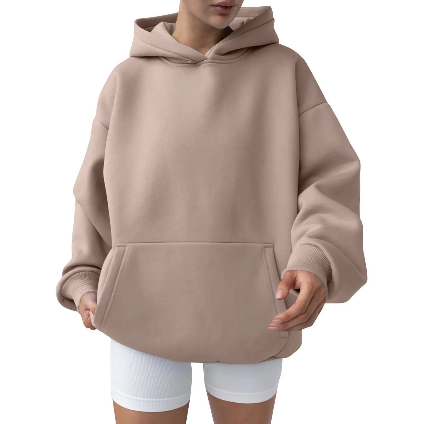 Trendy Solid Color Sports Hoodies | Fleece Sweatshirts for Men & Women | Couple Pullover for Spring & Autumn - FitZone360