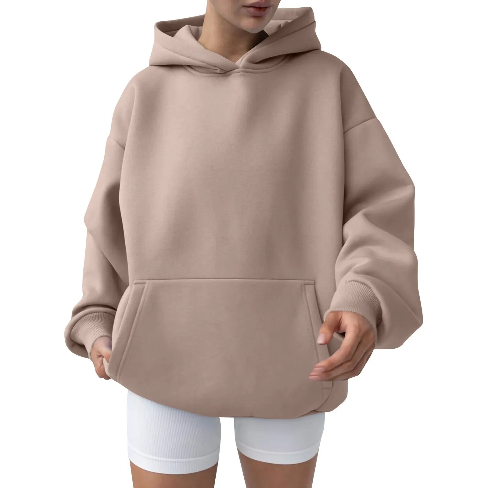 Trendy Solid Color Sports Hoodies | Fleece Sweatshirts for Men & Women | Couple Pullover for Spring & Autumn - FitZone360