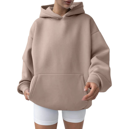 Trendy Solid Color Sports Hoodies | Fleece Sweatshirts for Men & Women | Couple Pullover for Spring & Autumn - FitZone360