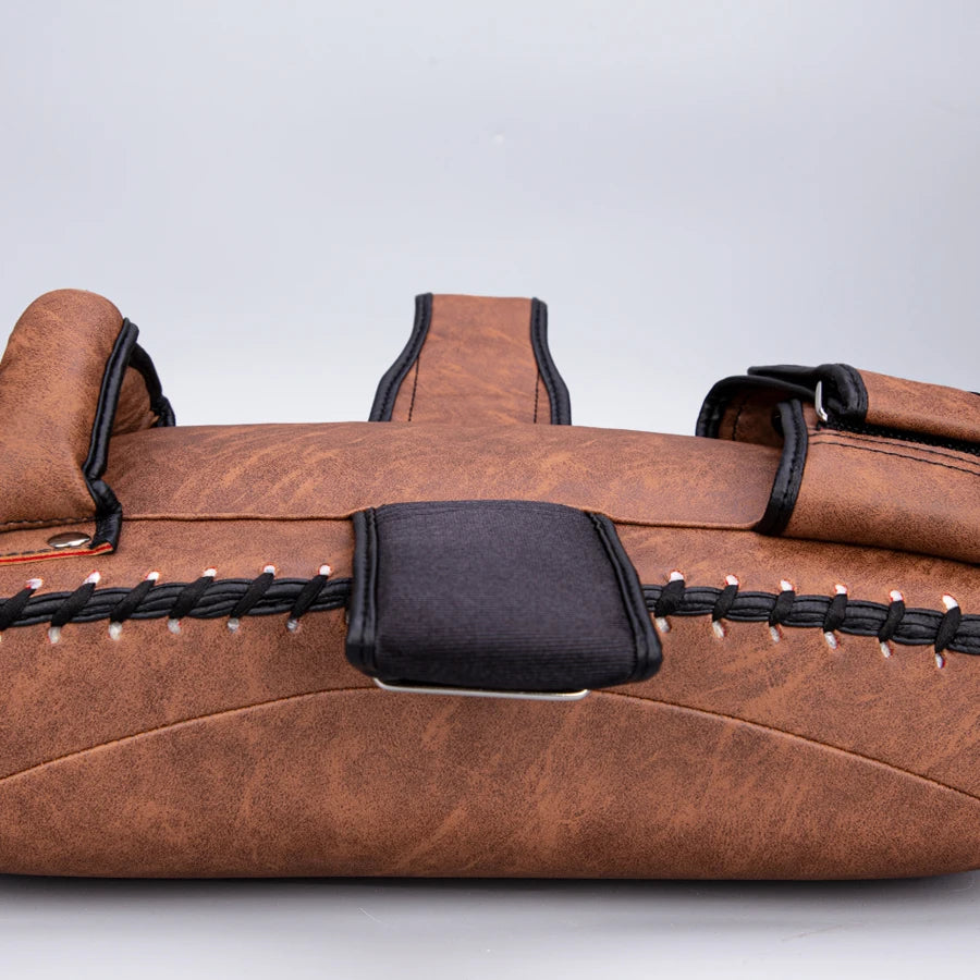 Vintage Brown Muay Thai Kick Pads | Thai Pads for MMA, Kickboxing & Striking - FitZone360