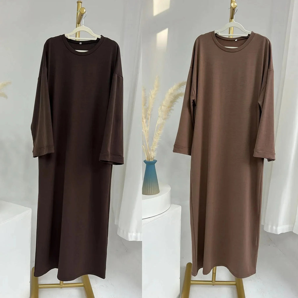 Casual Muslim Abaya Sweatshirt Dress for Women | Modest Daily Wear - FitZone360