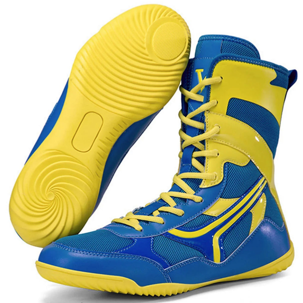 Professional Boxing Boots | High-Top Lightweight Ring Footwear - FitZone360