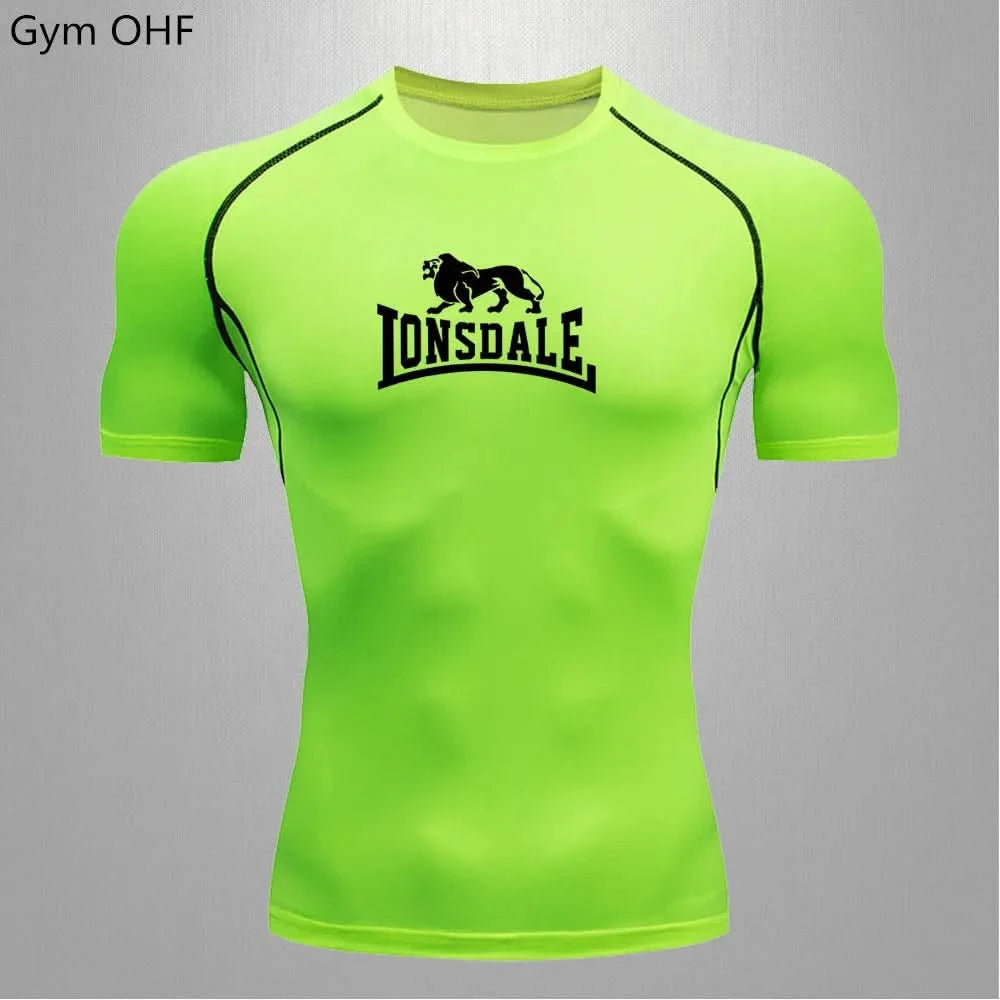 Lonsdale Men's Compression Gym Shirt – Quick-Dry Tight Fit for Fitness & Training - FitZone360
