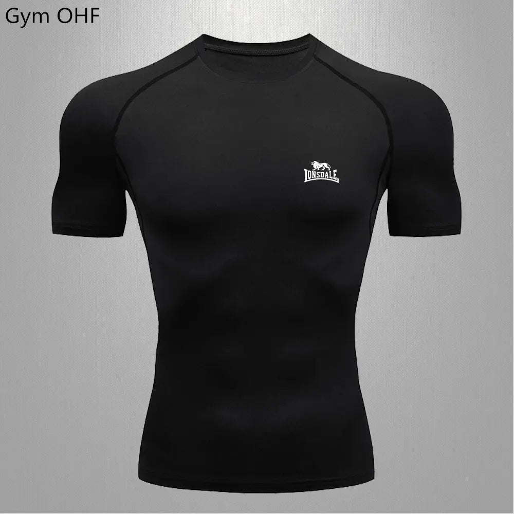Lonsdale Men's Compression Gym Shirt – Quick-Dry Tight Fit for Fitness & Training - FitZone360