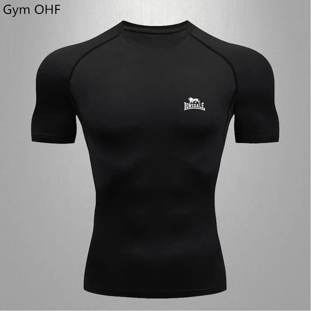 Lonsdale Men's Compression Gym Shirt – Quick-Dry Tight Fit for Fitness & Training - FitZone360