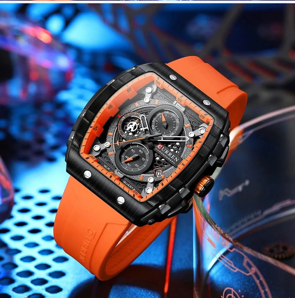 Top Brand Men's Watches | Luxury Square Quartz Wristwatch - FitZone360