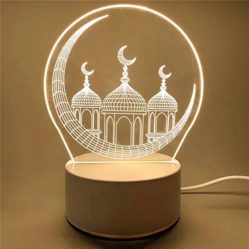 Gold Moon & Star Night Light | Decorative USB Lamp for Festivals or Home Décor - FitZone360