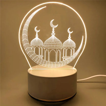 Eid Mubarak Night Light | USB Table Lamp Ramadan & Eid Al-Adha Islamic Home Decoration Ornament - FitZone360