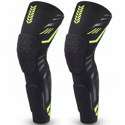 Padded Knee & Shin Compression Sleeve for Muay Thai, MMA & Martial Arts | Impact Protection, Support & Flexibility