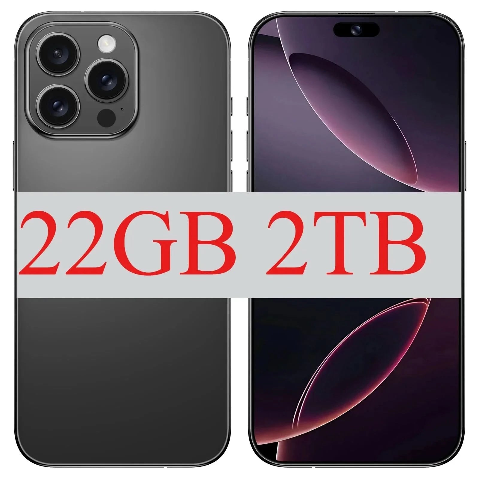 I16 Pro Max 7.3" HD 5G Smartphone – Global Android 14 Mobile Phone with Dual SIM, 8000mAh Battery, Unlocked 4G/5G Cellphone - FitZone360