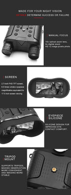 NV8160 1080P Military Digital Infrared Night Vision | Binoculars with Helmet Mount - FitZone360