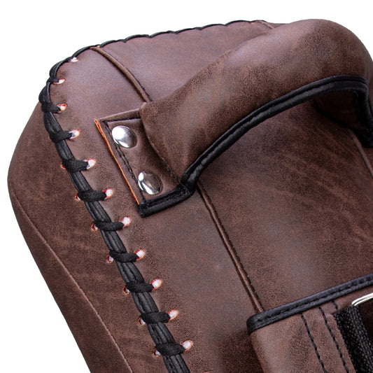 Vintage Brown Muay Thai Kick Pads | Thai Pads for MMA, Kickboxing & Striking - FitZone360