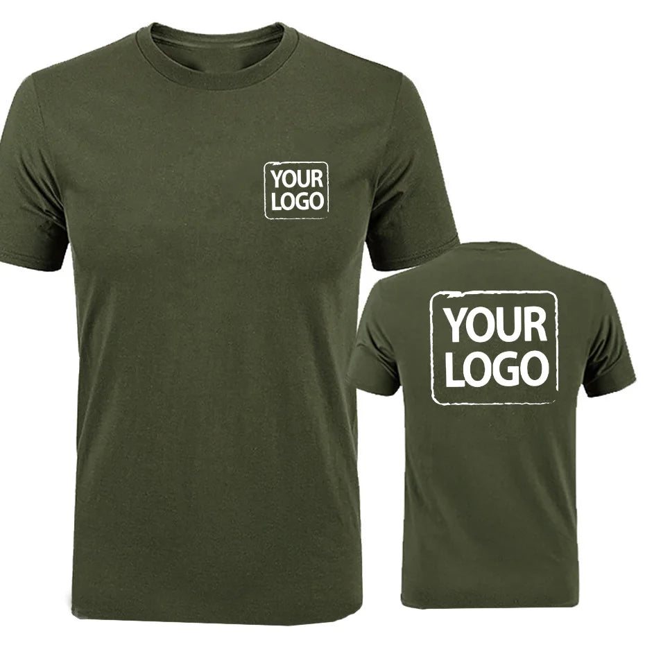 Custom Print Your Own Logo T-Shirt – Personalized Business, Gym & Team Shirt