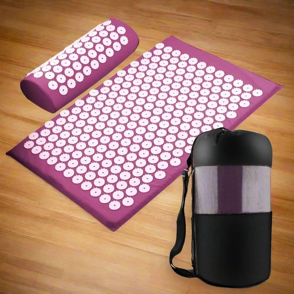 Massage Yoga Mat for Back Pain Relief, Needle Yoga Massage Mat with Acupressure - FitZone360
