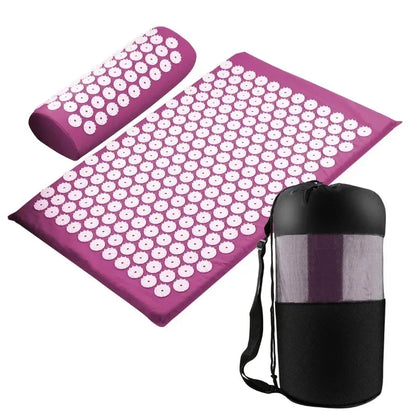 Massage Yoga Mat for Back Pain Relief, Needle Yoga Massage Mat with Acupressure