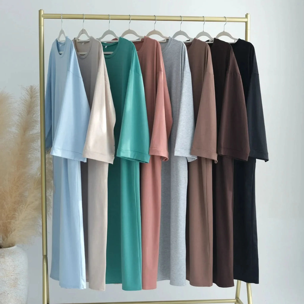 Casual Muslim Abaya Sweatshirt Dress for Women | Modest Daily Wear - FitZone360