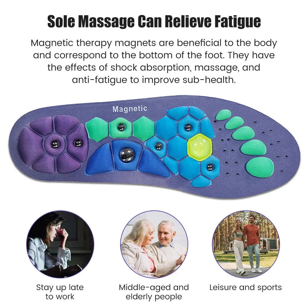 Magnetic Acupressure Insoles | Orthopedic Foot Massage Inserts for Men & Women - FitZone360