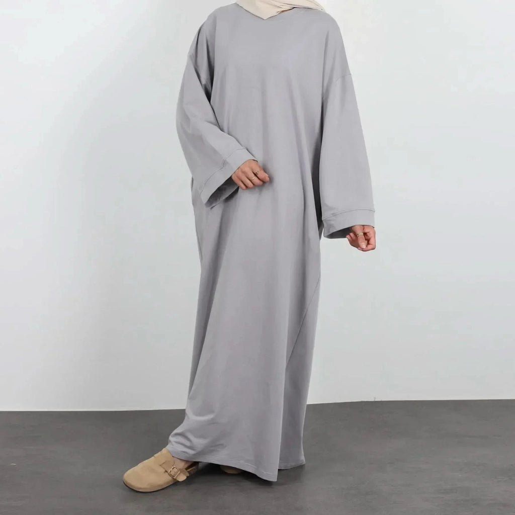 Casual Muslim Abaya Sweatshirt Dress for Women | Modest Daily Wear - FitZone360