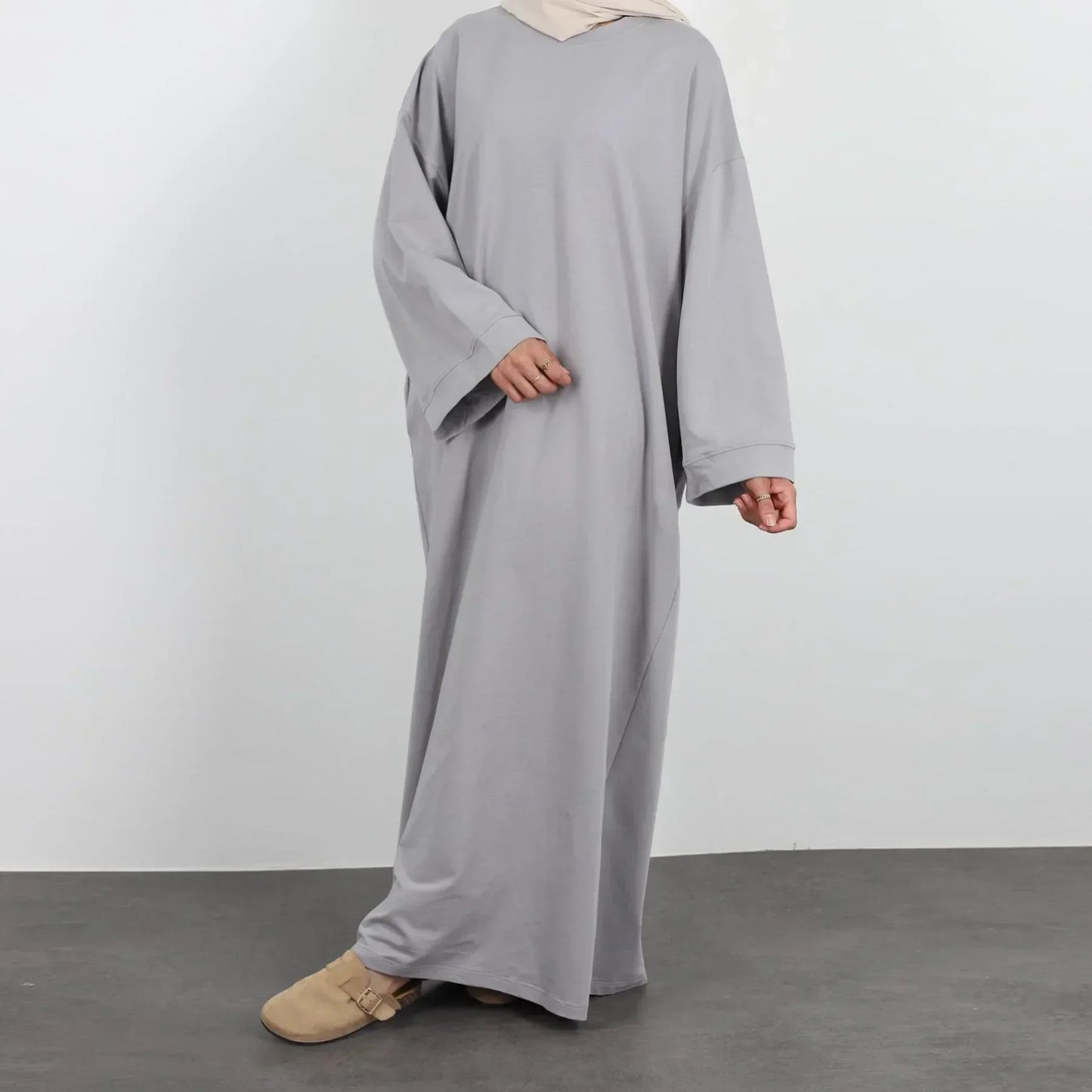 Casual Muslim Abaya Sweatshirt Dress for Women | Modest Daily Wear - FitZone360