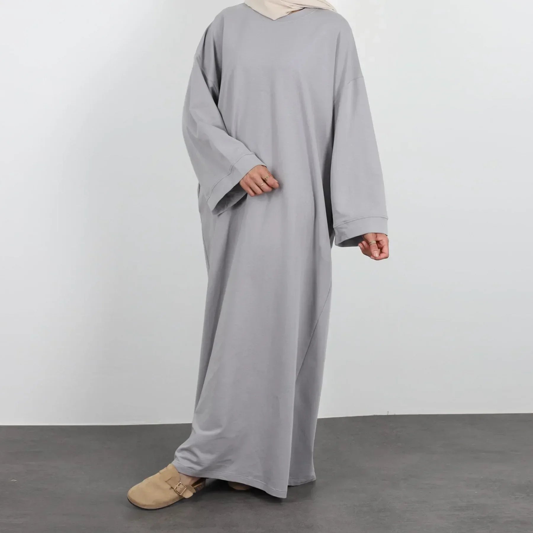 Casual Muslim Abaya Sweatshirt Dress for Women | Modest Daily Wear - FitZone360