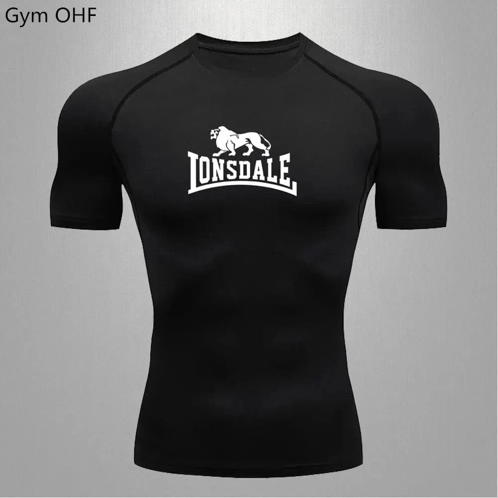 Lonsdale Men's Compression Gym Shirt – Quick-Dry Tight Fit for Fitness & Training - FitZone360