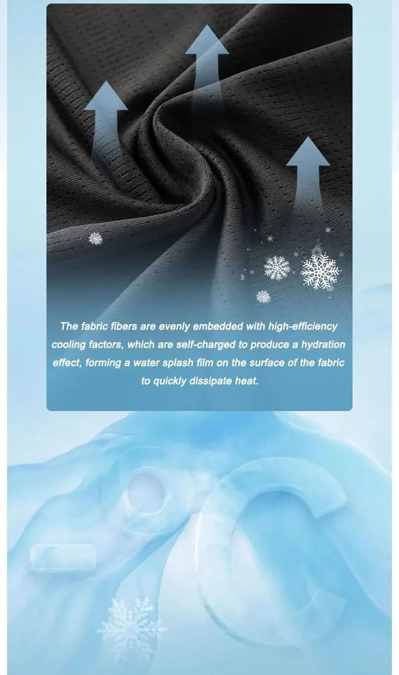 Men's Ice Silk Running T-Shirt | Quick-Dry, Breathable & Reflective Design - FitZone360