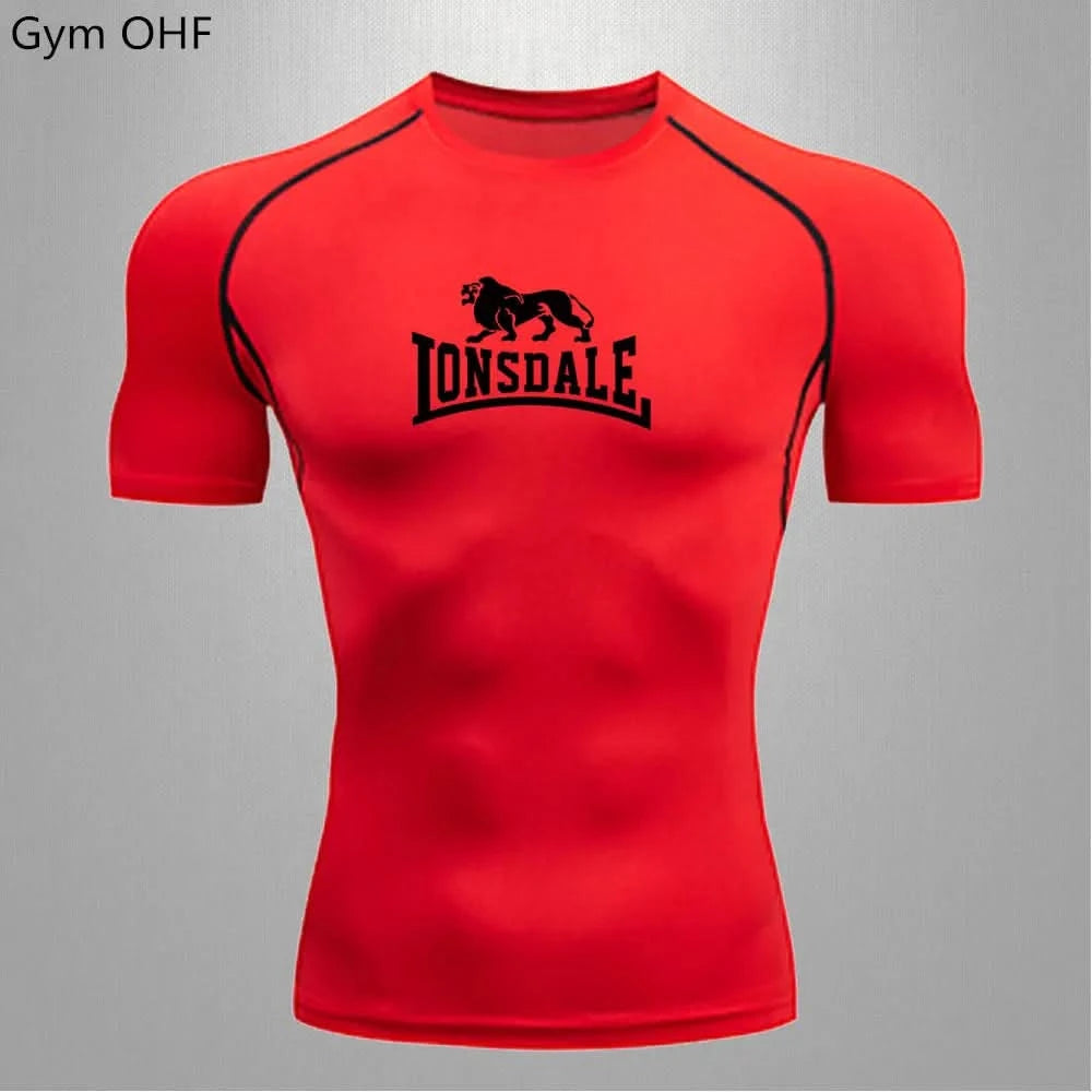 Lonsdale Men's Compression Gym Shirt – Quick-Dry Tight Fit for Fitness & Training - FitZone360