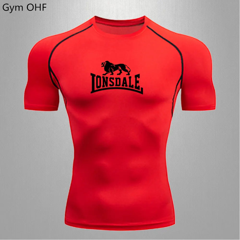 Lonsdale Men's Compression Gym Shirt – Quick-Dry Tight Fit for Fitness & Training - FitZone360