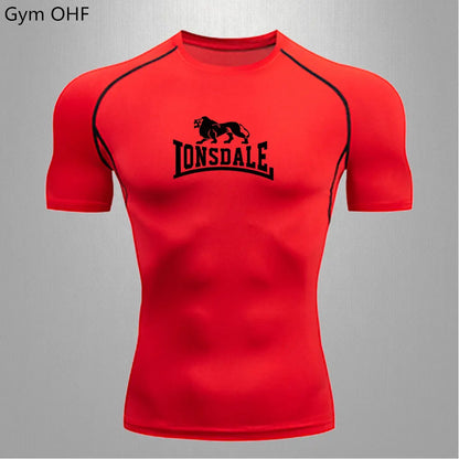 Lonsdale Men's Compression Gym Shirt – Quick-Dry Tight Fit for Fitness & Training - FitZone360