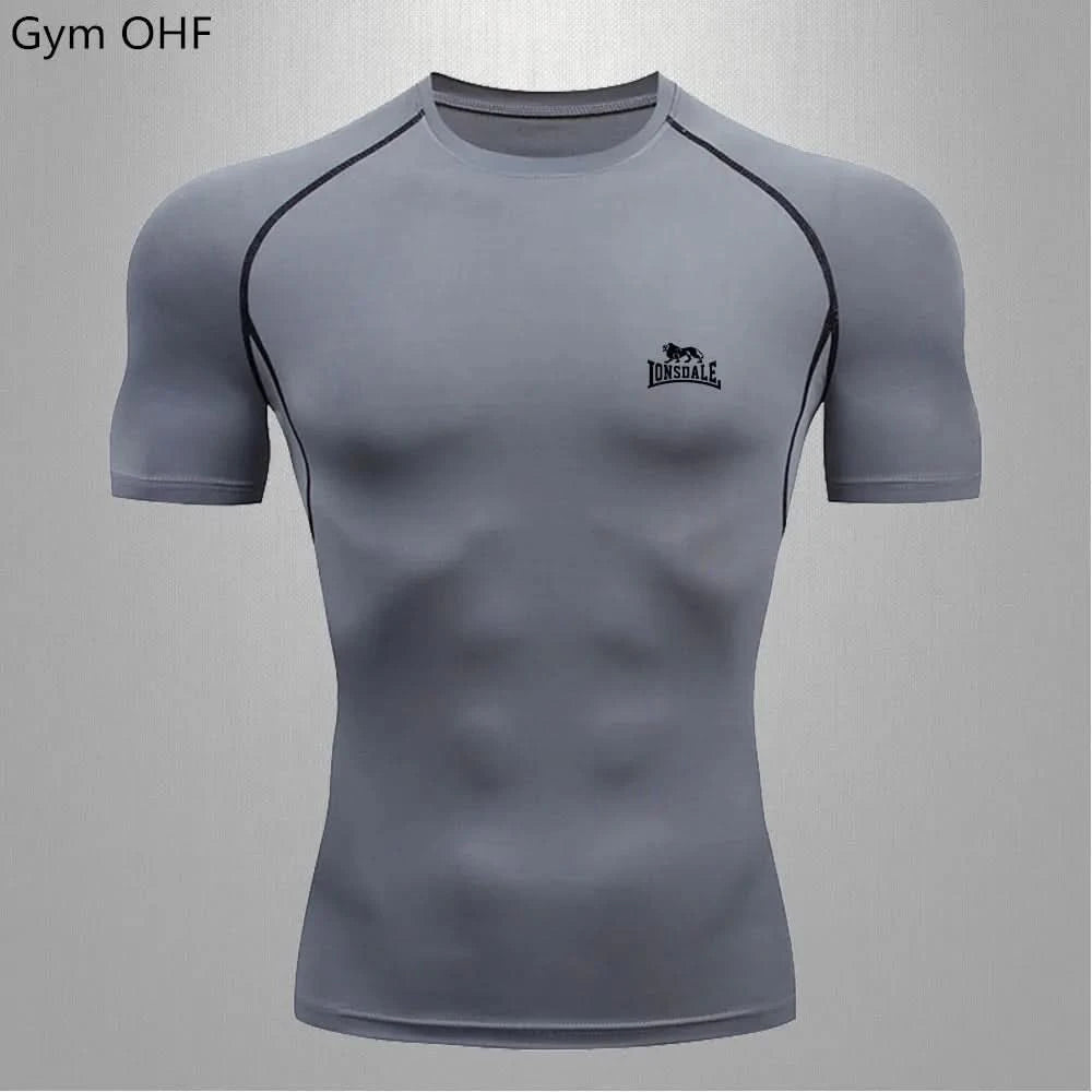 Lonsdale Men's Compression Gym Shirt – Quick-Dry Tight Fit for Fitness & Training - FitZone360