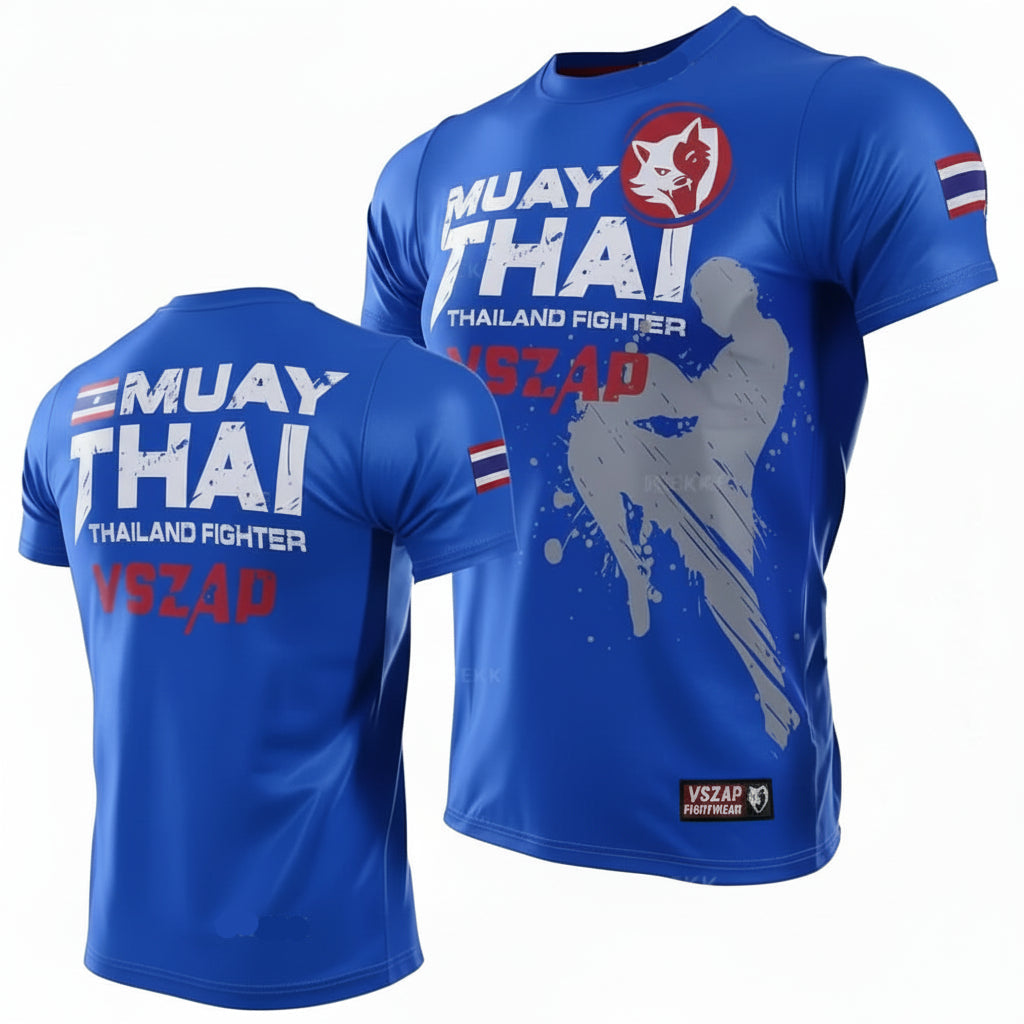 Fashion Muay Thai Sports T-Shirt | Lightweight, Breathable Fitness & Combat Training Tee - FitZone360