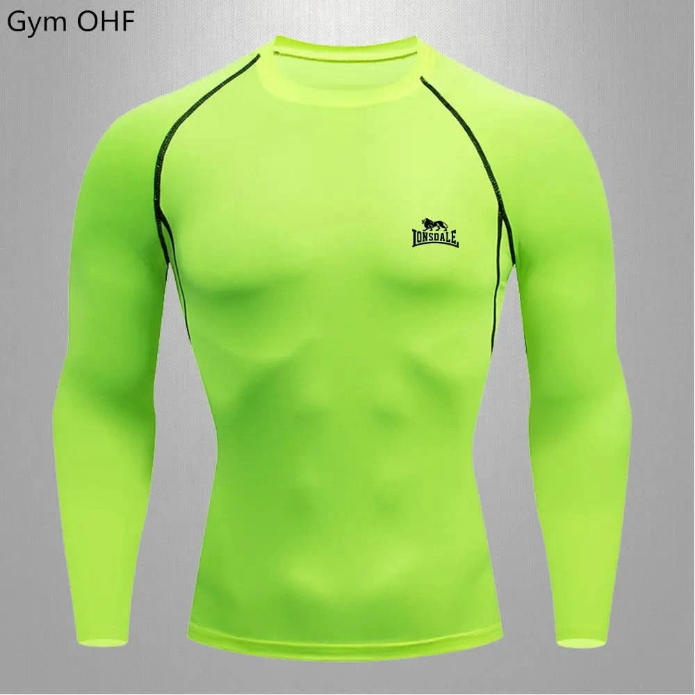 Lonsdale Men's Compression Gym Shirt – Quick-Dry Tight Fit for Fitness & Training - FitZone360