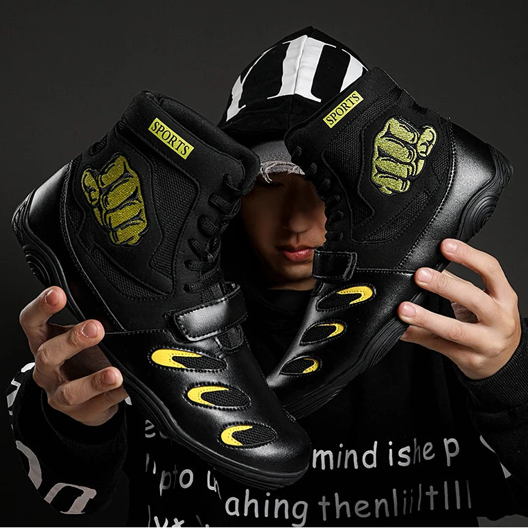 Professional Boxing Shoes | Lightweight High-Top Fight Footwear - FitZone360