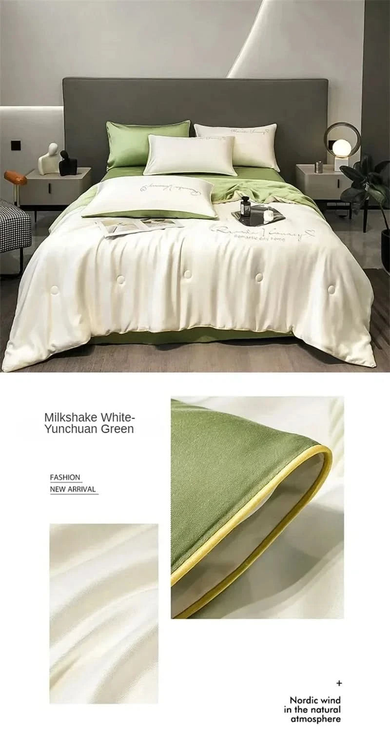 Air Conditioning Blanket | Premium Washable Ice Silk Summer Quilt Set - FitZone360