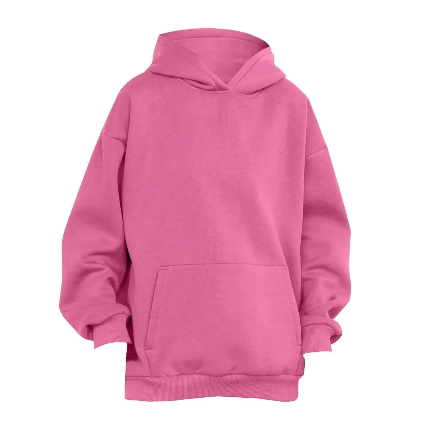 Trendy Solid Color Sports Hoodies | Fleece Sweatshirts for Men & Women | Couple Pullover for Spring & Autumn - FitZone360