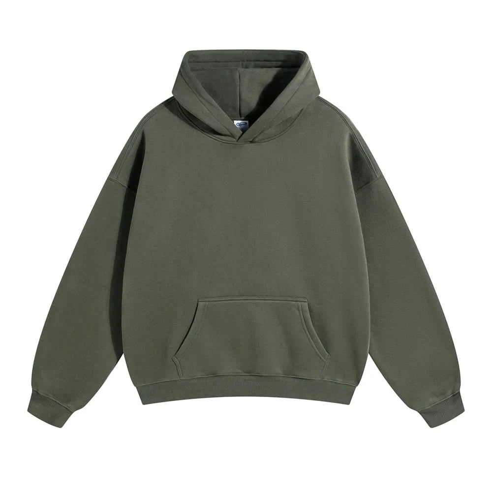 Fleece Hooded Sweatshirt | Unisex Oversized Winter Hoodie Pullover - FitZone360