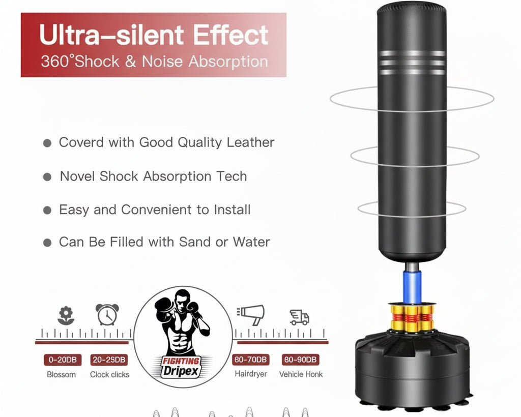 HEAVY-DUTY | Freestanding Punch Bag | Ideal for Adults, Boxers & Martial Artists - FitZone360