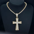 Luxe Cross Pendant | Gold Tone & Crystal - FitZone360