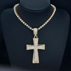Luxe Cross Pendant | Gold Tone & Crystal - FitZone360