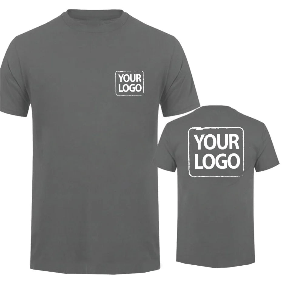 Custom Print Your Own Logo T-Shirt – Personalized Business, Gym & Team Shirt
