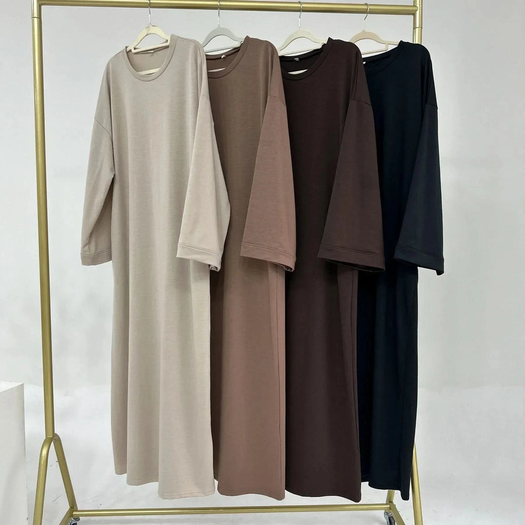Casual Muslim Abaya Sweatshirt Dress for Women | Modest Daily Wear - FitZone360